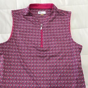 Greg Norman Collection Pink Patterned Tank Top
